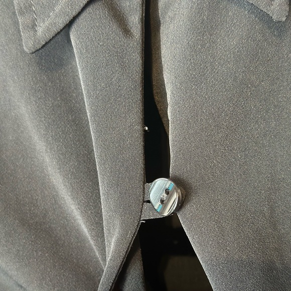 Kathy Lee Collection - Womens Sleeveless Button-Down TOP Sz S Tunic TIES - BLACK - Picture 5 of 11